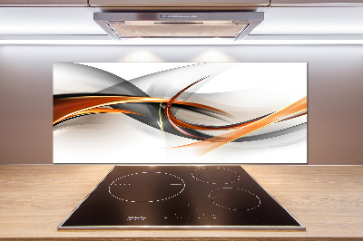 Rivestimento parete cucina con motivo a onde astratte