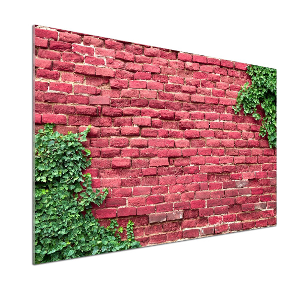 Pannello retrocucina con stampa a motivo di muro di mattoni