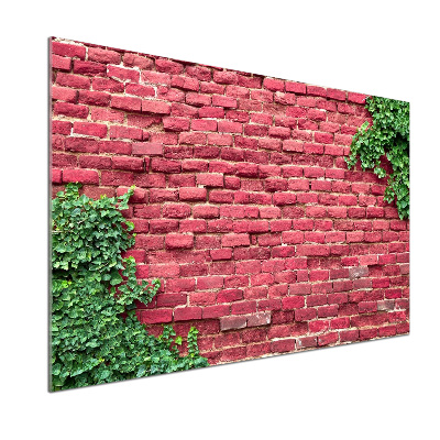 Pannello retrocucina con stampa a motivo di muro di mattoni