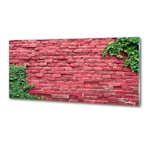 Pannello retrocucina con stampa a motivo di muro di mattoni