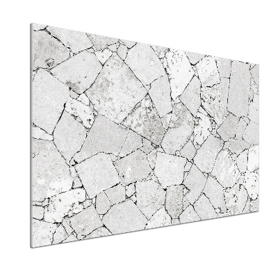 Pannello paraschizzi cucina con finitura effetto muro di pietra