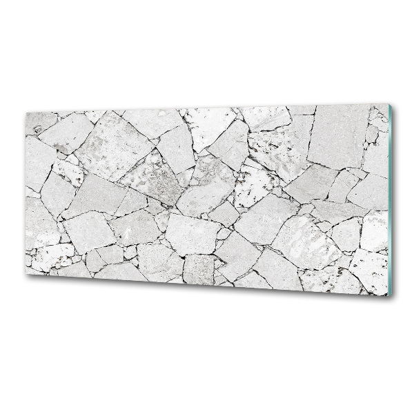 Pannello paraschizzi cucina con finitura effetto muro di pietra