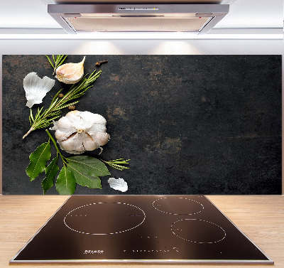 Pannello retrocucina con motivo a tema aglio