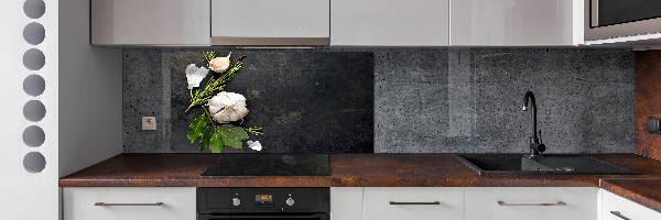 Pannello retrocucina con motivo a tema aglio