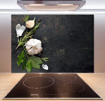 Pannello retrocucina con motivo a tema aglio