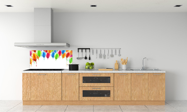 Rivestimento parete cucina con motivo di palloncini colorati