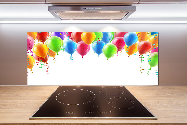 Rivestimento parete cucina con motivo di palloncini colorati