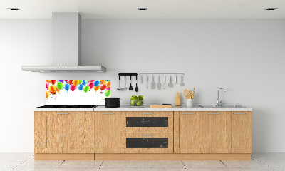 Rivestimento parete cucina con motivo di palloncini colorati