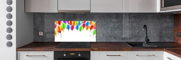 Rivestimento parete cucina con motivo di palloncini colorati