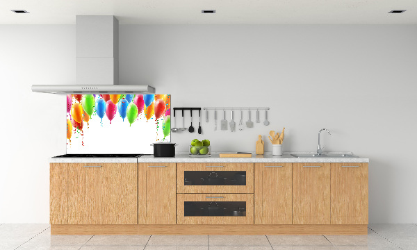 Rivestimento parete cucina con motivo di palloncini colorati