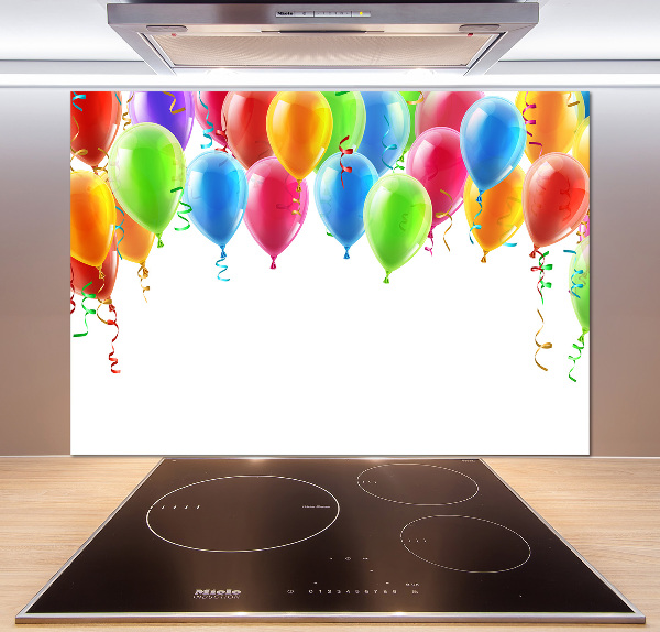 Rivestimento parete cucina con motivo di palloncini colorati