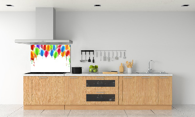 Rivestimento parete cucina con motivo di palloncini colorati