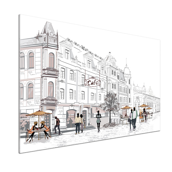 Pannello retrocucina con stampa a tema Città Vecchia