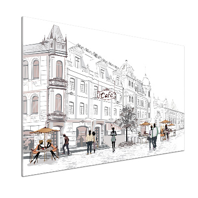 Pannello retrocucina con stampa a tema Città Vecchia