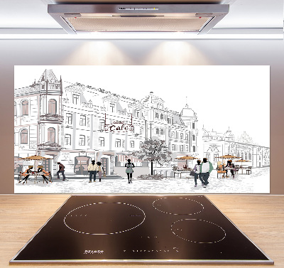 Pannello retrocucina con stampa a tema Città Vecchia