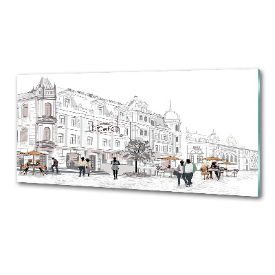 Pannello retrocucina con stampa a tema Città Vecchia