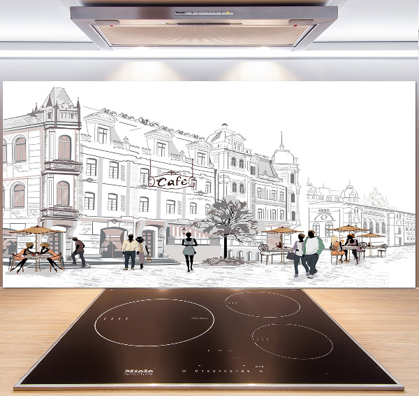 Pannello retrocucina con stampa a tema Città Vecchia