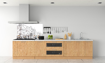 Pannello retrocucina con stampa a tema Città Vecchia