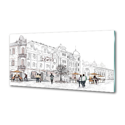 Pannello retrocucina con stampa a tema Città Vecchia