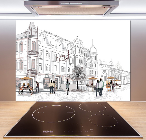 Pannello retrocucina con stampa a tema Città Vecchia