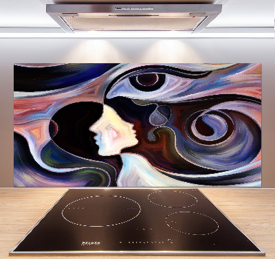 Pannello paraschizzi cucina con motivo astratto