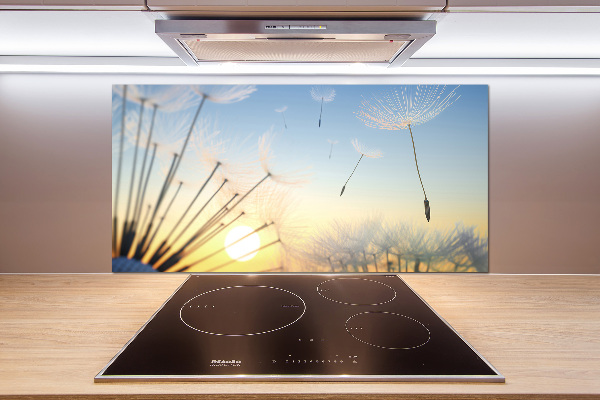 Rivestimento parete cucina con motivo a semi di tarassaco