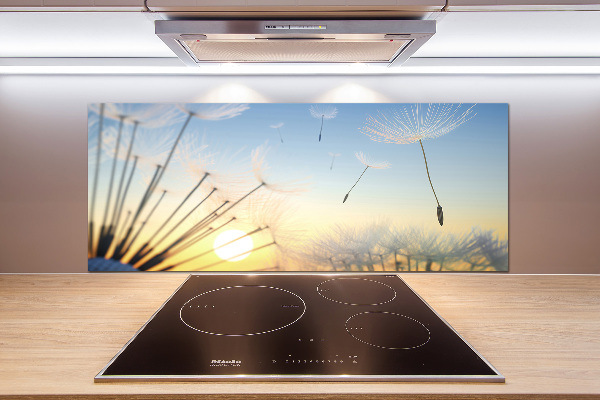 Rivestimento parete cucina con motivo a semi di tarassaco