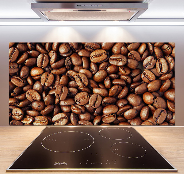 Rivestimento parete cucina con motivo a chicchi di caffè