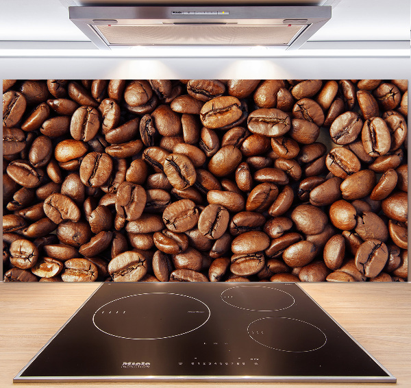 Rivestimento parete cucina con motivo a chicchi di caffè