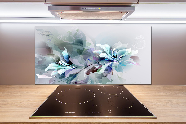 Pannello retrocucina con motivo a fiori astratti