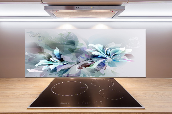 Pannello retrocucina con motivo a fiori astratti