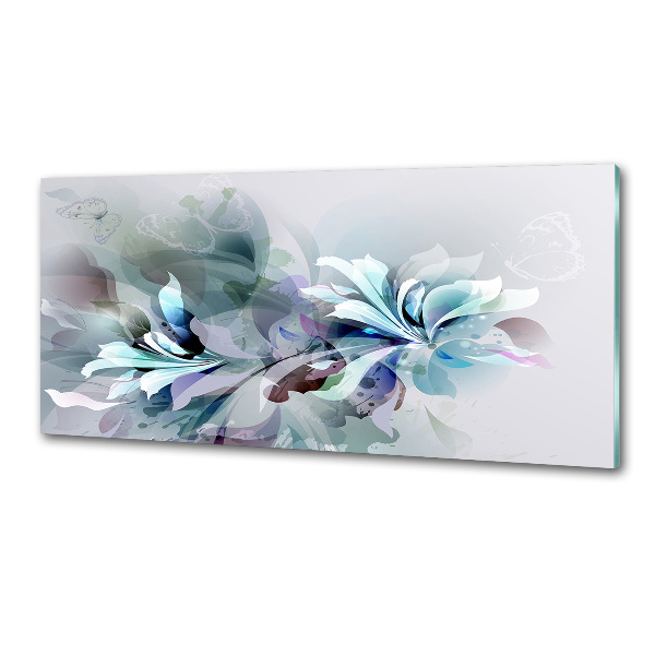 Pannello retrocucina con motivo a fiori astratti