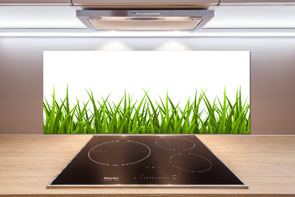 Pannello paraschizzi cucina con motivo a erba