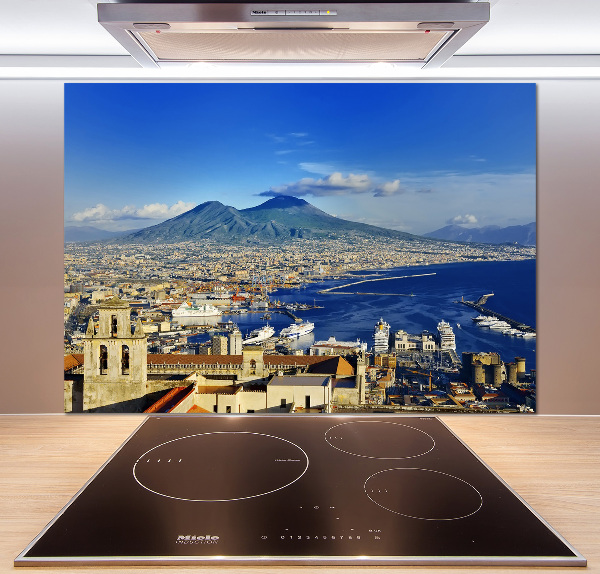 Pannello paraschizzi cucina con motivo ispirato a Napoli, Italia