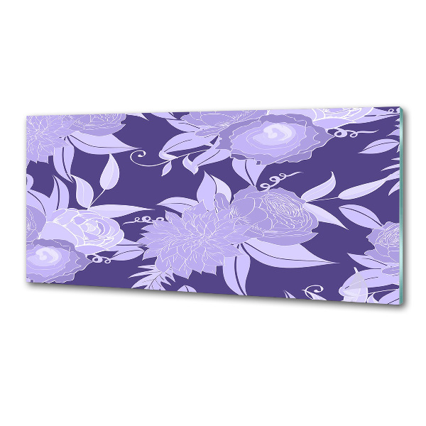 Pannello paraschizzi cucina con motivo floreale