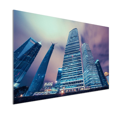 Pannello paraschizzi cucina con stampa a tema grattacieli