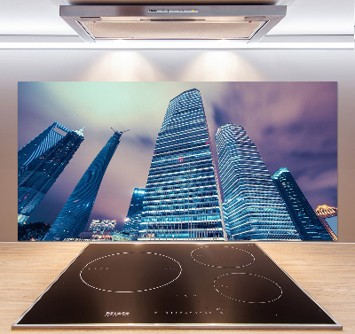 Pannello paraschizzi cucina con stampa a tema grattacieli