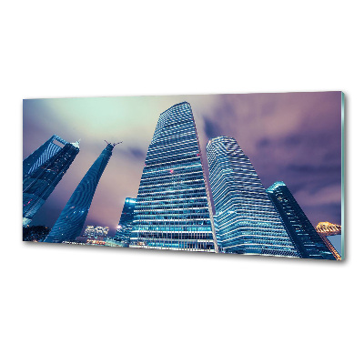 Pannello paraschizzi cucina con stampa a tema grattacieli