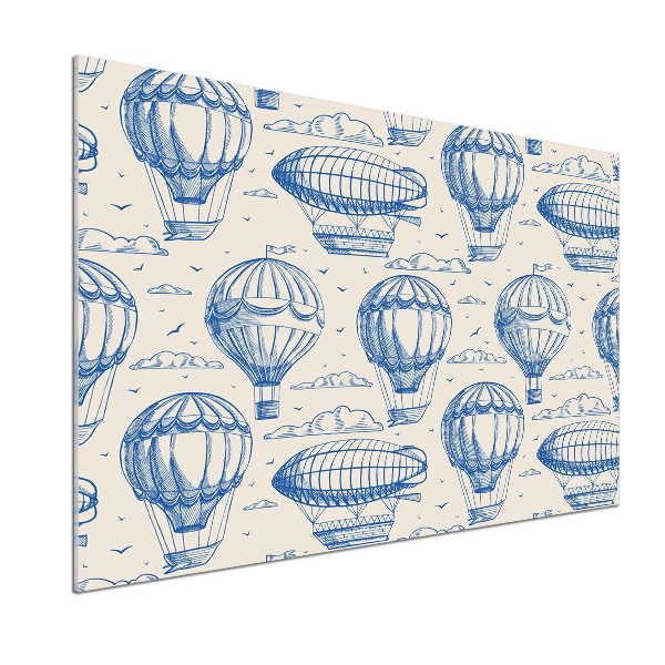 Pannello retrocucina con motivo di mongolfiere e dirigibili