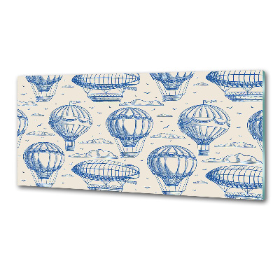 Pannello retrocucina con motivo di mongolfiere e dirigibili