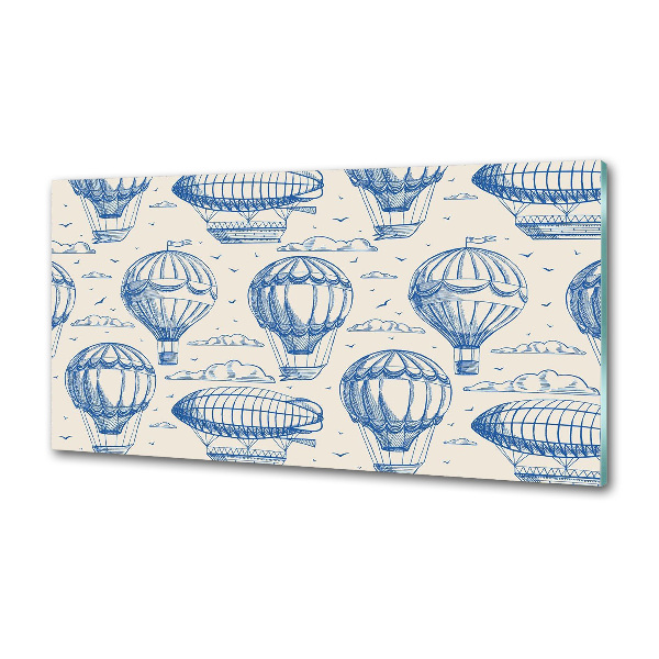 Pannello retrocucina con motivo di mongolfiere e dirigibili
