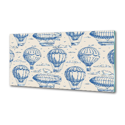 Pannello retrocucina con motivo di mongolfiere e dirigibili