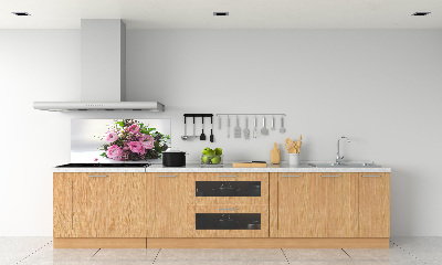 Rivestimento parete cucina con motivo a bouquet di rose