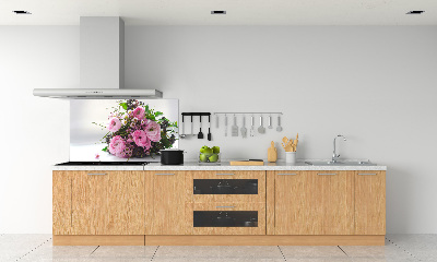 Rivestimento parete cucina con motivo a bouquet di rose