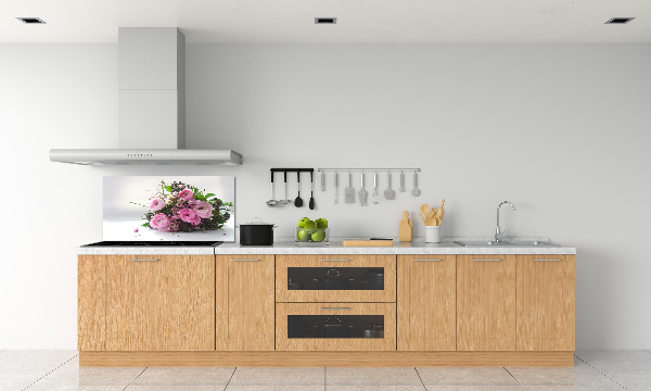 Rivestimento parete cucina con motivo a bouquet di rose