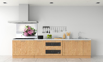 Rivestimento parete cucina con motivo a bouquet di rose