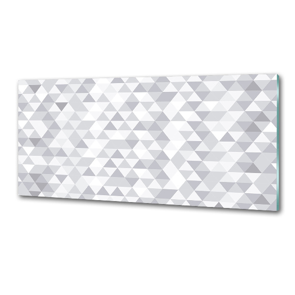 Pannello paraschizzi cucina con motivo a triangoli grigi