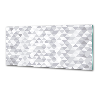 Pannello paraschizzi cucina con motivo a triangoli grigi