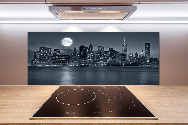 Rivestimento parete cucina con motivo New York di notte