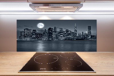 Rivestimento parete cucina con motivo New York di notte